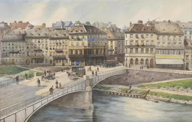 View of the City over the Danube Canal
